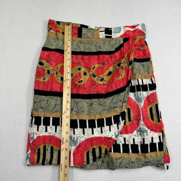 Scoop Faux Wrap Mini Skirt Womens Size Medium Multi Color Pattern - Picture 5 of 7